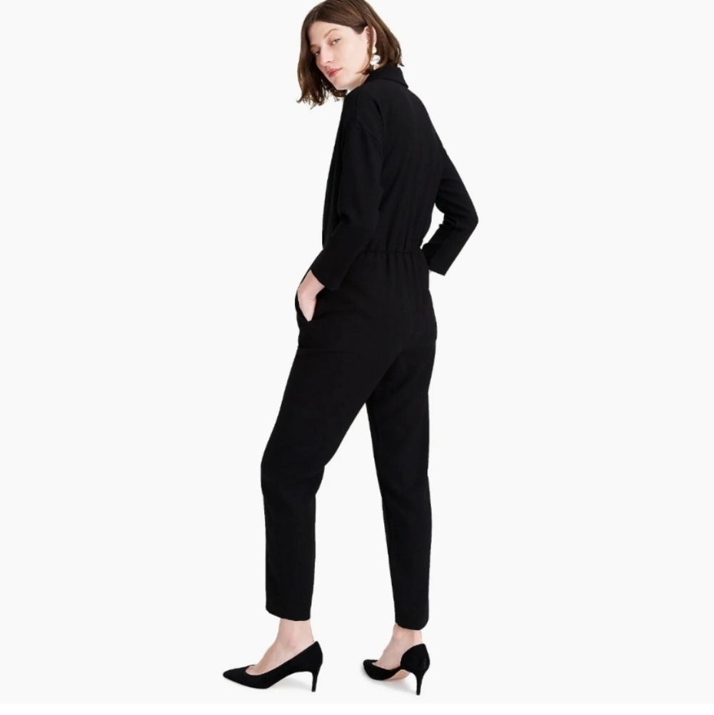 J Crew 365 Womens Black Jumpsuit in Everyday Crepe 2 - Picture 4 of 11